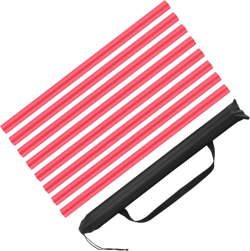 Motionchic 8 Pieces 23.6 Inches Foam Padded Escrima Sticks for Safe Practice Training Martial Arts and Karate with 4 Carry Bag Case - Image 1